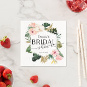 Palm Hibiskus Tropisches Brautparty Napkins Serviette (Beispiel)