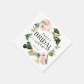 Palm Hibiskus Tropisches Brautparty Napkins Serviette (Ecke)