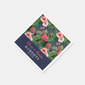 Palm-Hochzeit des tropischen Hibiskus Serviette (Ecke)