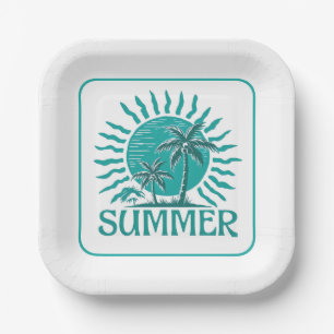 Palm Hug Sommer Stimmung Pappteller