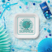 Palm Hug Summer Vibes Pappteller (Party)