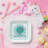 Palm Hug Summer Vibes Pappteller (Party)
