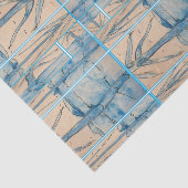 Palm in blue seidenpapier (Ausschnitt)