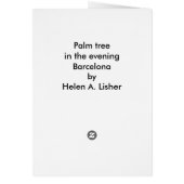 Palm in der Abend-Karte (Hinten)