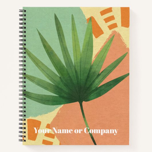 Palm Leaf Abstrakte Formen Notizblock (Vorderseite)