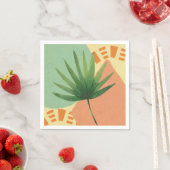 Palm Leaf Abstrakte Formen Serviette (Beispiel)