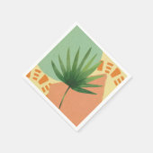 Palm Leaf Abstrakte Formen Serviette (Ecke)