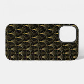 Palm Leaf Art Deco Muster iPhone Hülle (Rückseite (Horizontal))