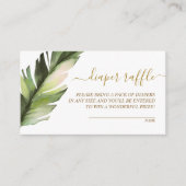 Palm Leaf Babydusche Windelwaschmaschine Umschließ Begleitkarte (Vorderseite)