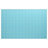 Palm Leaf Blaues weißes Muster Stoff (Yard (91,4 cm))