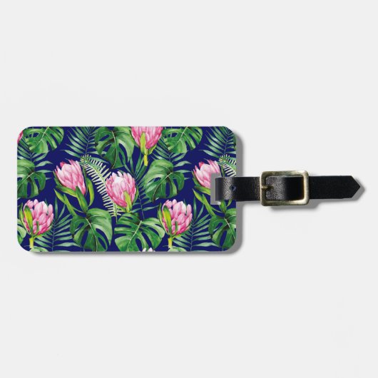 Palm Leaf Blume Gepäcktag Gepäckanhänger (Vorderseite horizontal)