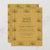 Palm Leaf Botanisches Senf-Brautparty (Vorne/Hinten)