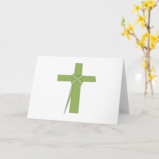 Palm Leaf Cross Karte (Gelbe Blume)
