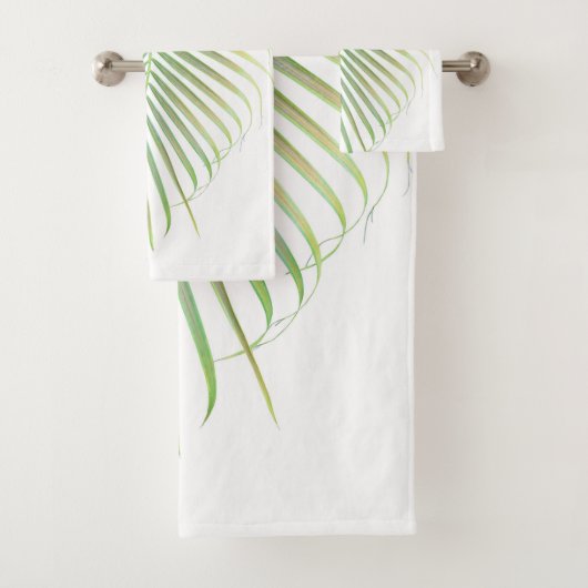 Palm Leaf Delicado #1 #tropic #wall #art Badhandtuch Set (Insitu)