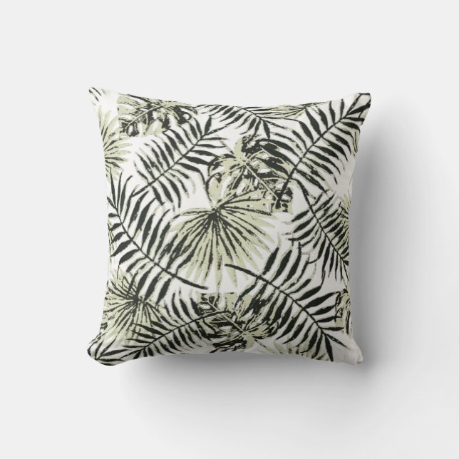 Palm Leaf Design Throw Kissen (Vorderseite)
