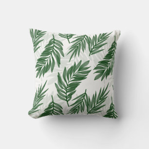 Palm Leaf Design Watercolor Kissen