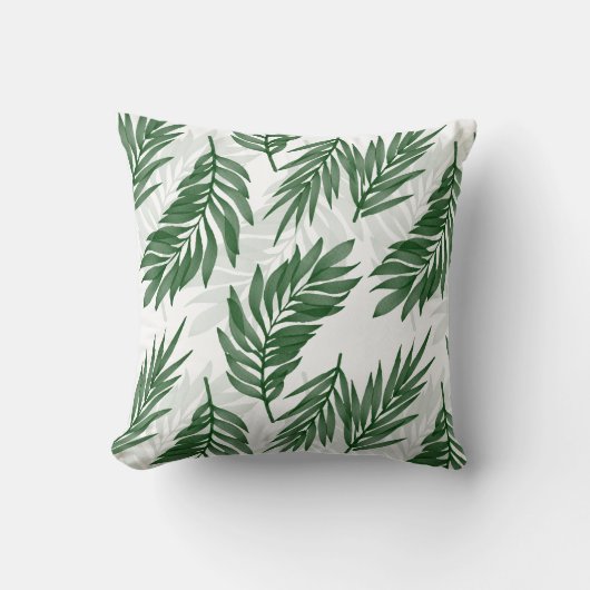 Palm Leaf Design Watercolor Kissen (Vorderseite)