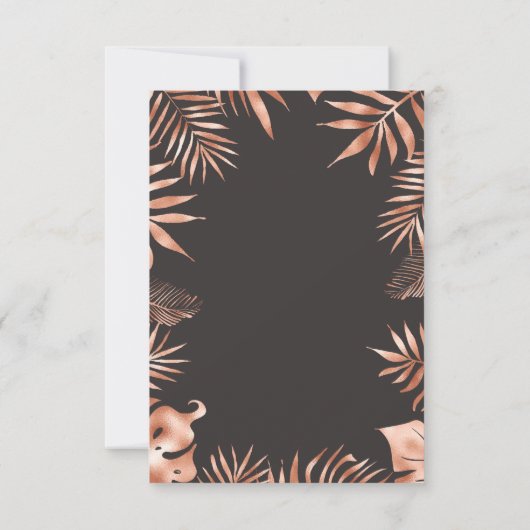 Palm Leaf Diese gerade Got echte Engagement Party Einladung (Rückseite)