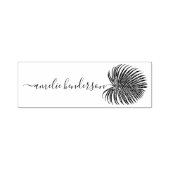 Palm Leaf Eleganter Signature-Individuelle Name Permastempel (Design)