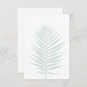 Palm Leaf Flat Card Danke Notiz (Vorne/Hinten)