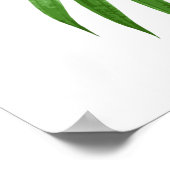 Palm Leaf Frontend Botanisches Design Poster (Ecke)