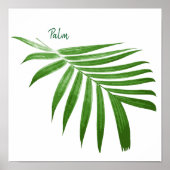 Palm Leaf Frontend Botanisches Design Poster (Vorne)