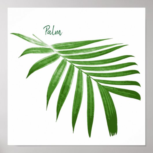 Palm Leaf Frontend Botanisches Design Poster (Vorne)