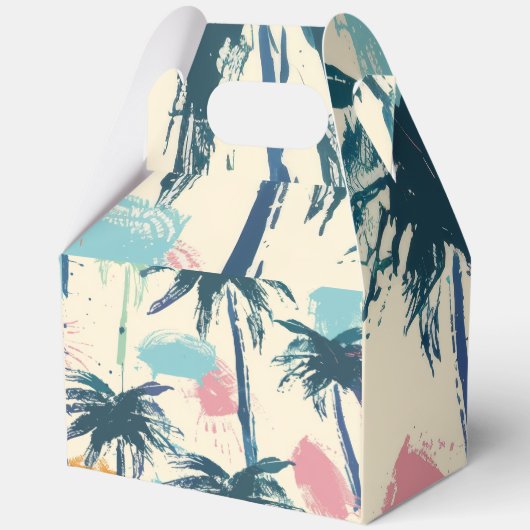 Palm Leaf Geschenkboxen mit Handles Geschenkschachtel (Vorderseite)