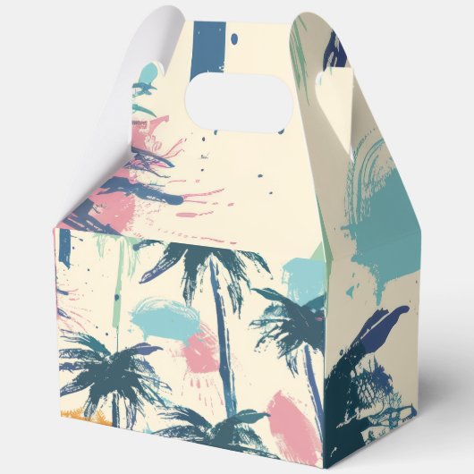 Palm Leaf Geschenkboxen mit Handles Geschenkschachtel (Rückseite)