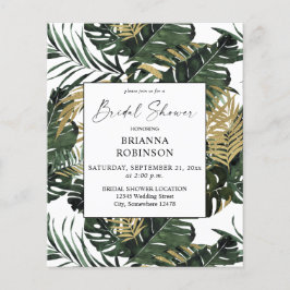 Palm Leaf & Gold Brautparty Flyer