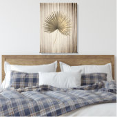 Palm Leaf Gold mit Bronze Hintergrund Leinwanddruck (Insitu (Schlafzimmer))