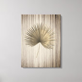Palm Leaf Gold mit Bronze Hintergrund Leinwanddruck (Vorderseite)