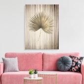 Palm Leaf Gold mit Bronze Hintergrund Leinwanddruck (Insitu (Wohnzimmer))