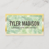 Palm Leaf | Goldgrenze Visitenkarte (Vorderseite)