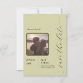 Palm Leaf Greenery Modern Save the Date (Vorderseite)