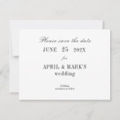 Palm Leaf Greenery Save the Date Postcard (Rückseite)