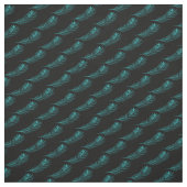 Palm Leaf Grüne Jungle Muster Schwarz Stoff (Muster)