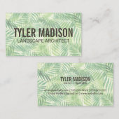 Palm Leaf Hintergrund Visitenkarte (Vorne/Hinten)