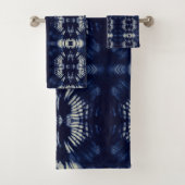 Palm Leaf in Delft Blue Badhandtuch Set (Insitu)