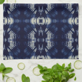 Palm Leaf in Delft Blue Geschirrtuch (Gefaltet)