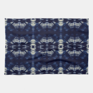 Palm Leaf in Delft Blue Geschirrtuch