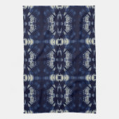Palm Leaf in Delft Blue Geschirrtuch (Vertikal)