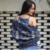 Palm Leaf in Delft Blue Strandtuch