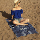 Palm Leaf in Delft Blue Strandtuch