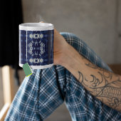 Palm Leaf in Delft Blue Verwandlungstasse