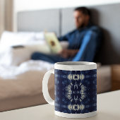 Palm Leaf in Delft Blue Verwandlungstasse