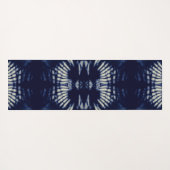 Palm Leaf in Delft Blue Yogamatte (Rückseite (Horizontal))