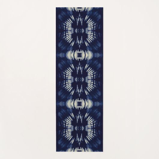 Palm Leaf in Delft Blue Yogamatte (Vorderseite)