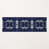 Palm Leaf in Delft Blue Yogamatte (Vorderseite (Horizontal))