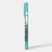 Palm Leaf iPhone Case - Minimal Tropical Blue Sky (Rückseite / Links)
